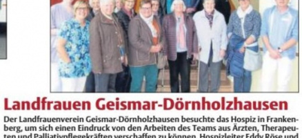 Landfrauen zu Besuch im Hospiz